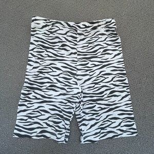 Zebra biker shorts